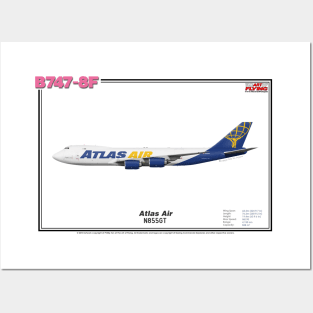 Boeing B747-8F - Atlas Air (Art Print) Posters and Art